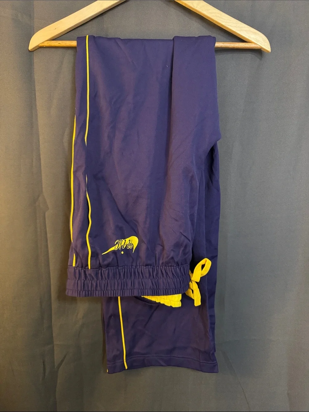 Nike Purple Joggers with Yellow Trim